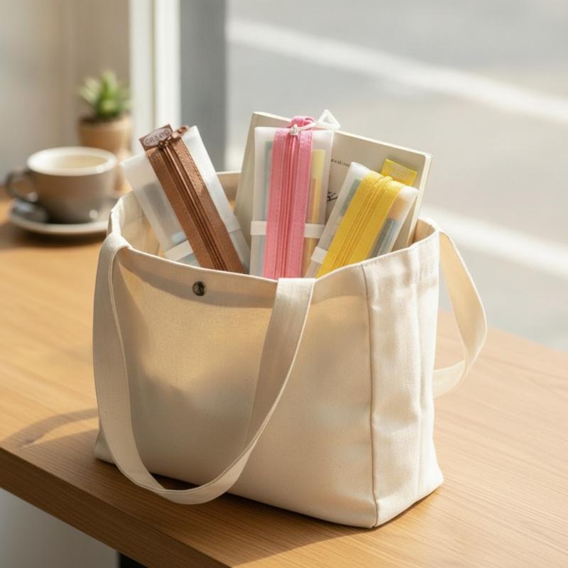 Clear Mesh Pencil Pouch For Exam - Astuccio in rete trasparente con doppia