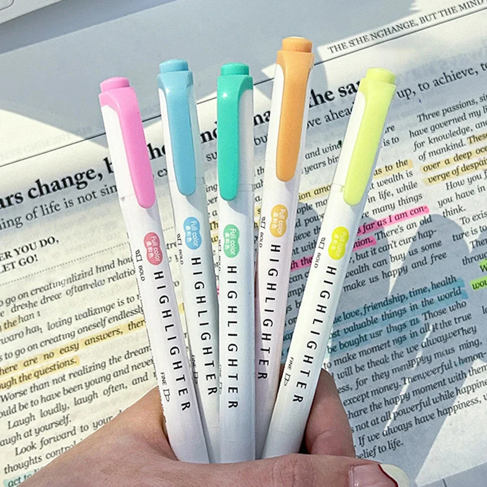 5 pezzi evidenziatori pastello - Pastel Highlighter Set Double Ended recensione e prezzo