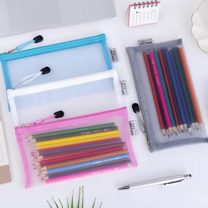 NUOVO Astuccio Trasparente in  - Clear Mesh Pencil Pouch For Exam recensione e prezzo